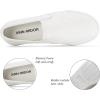 imageJENN ARDOR Womens Slip On Sneakers PerforatedQuilted Casual Shoes Fashion Walking FlatsWhite