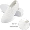 imageJENN ARDOR Womens Slip On Sneakers PerforatedQuilted Casual Shoes Fashion Walking FlatsWhite