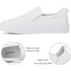 imageJENN ARDOR Womens Slip On Sneakers PerforatedQuilted Casual Shoes Fashion Walking FlatsWhite Stone