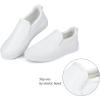 imageJENN ARDOR Womens Slip On Sneakers PerforatedQuilted Casual Shoes Fashion Walking FlatsWhite Stone