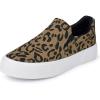 imageJENN ARDOR Womens Fashion Sneakers Perforated Slip on Flats Comfortable Walking Casual ShoesLeopard