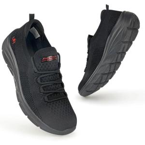 imageJENN ARDOR Tennis Shoes Womens Slip On Walking Sneakers with Arch SupportBlack