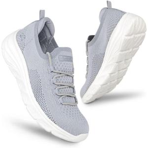 imageJENN ARDOR Tennis Shoes Womens Slip On Walking Sneakers with Arch SupportGrey