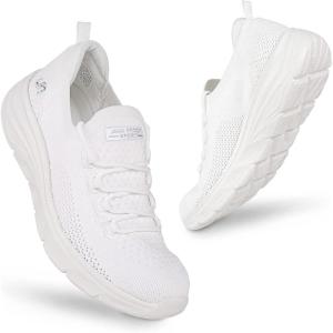imageJENN ARDOR Tennis Shoes Womens Slip On Walking Sneakers with Arch SupportWhite