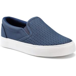 imageJENN ARDOR Womens Slip On Sneakers PerforatedQuilted Casual Shoes Fashion Walking FlatsNavy