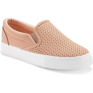 imageJENN ARDOR Womens Slip On Sneakers PerforatedQuilted Casual Shoes Fashion Walking FlatsPink06