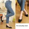 imageJENN ARDOR Low Chunky Heels Dress Shoes for Women Comfortable Knit Block Heeled Pumps Square Closed Toe Dressy Casual Wedding Party Prom Office Work Slip on ShoesBlack