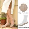 imageJENN ARDOR Low Chunky Heels Dress Shoes for Women Comfortable Knit Block Heeled Pumps Square Closed Toe Dressy Casual Wedding Party Prom Office Work Slip on ShoesNude