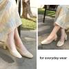 imageJENN ARDOR Low Chunky Heels Dress Shoes for Women Comfortable Knit Block Heeled Pumps Square Closed Toe Dressy Casual Wedding Party Prom Office Work Slip on ShoesBeige