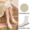 imageJENN ARDOR Low Chunky Heels Dress Shoes for Women Comfortable Knit Block Heeled Pumps Square Closed Toe Dressy Casual Wedding Party Prom Office Work Slip on ShoesBeige
