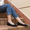 imageJENN ARDOR Low Heels Ballet Flats for Women Bow Comfortable Mesh Knit Pumps Cute Closed Round Toe Casual Holiday Wedding Party Office Work Slip on ShoesBlack