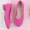 imageJENN ARDOR Low Heels Ballet Flats for Women Bow Comfortable Mesh Knit Pumps Cute Closed Round Toe Casual Holiday Wedding Party Office Work Slip on ShoesPink