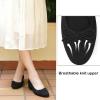 imageJENN ARDOR Low Heels Ballet Flats for Women Bow Comfortable Mesh Knit Pumps Cute Closed Round Toe Casual Holiday Wedding Party Office Work Slip on ShoesBlack