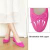 imageJENN ARDOR Low Heels Ballet Flats for Women Bow Comfortable Mesh Knit Pumps Cute Closed Round Toe Casual Holiday Wedding Party Office Work Slip on ShoesPink
