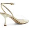 imageJENN ARDOR Womens Clear Slingback Heels Sandals Ankle Strap 27quot Kitten Heels Classic Round Toe Dress Shoes for Party Wedding Womens Low Heel PumpsGoldClear