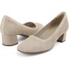 imageJENN ARDOR Low Chunky Heels Dress Shoes for Women Comfortable Knit Block Heeled Pumps Square Closed Toe Dressy Casual Wedding Party Prom Office Work Slip on ShoesNude