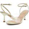 imageJENN ARDOR Strappy Heels for women Dressy Sandals Comfort Clear Round Open Toe Ankle Strap Slingback Kitten Low Heels Stilettos Buckle Wedding Party Heeled Dress ShoesGold