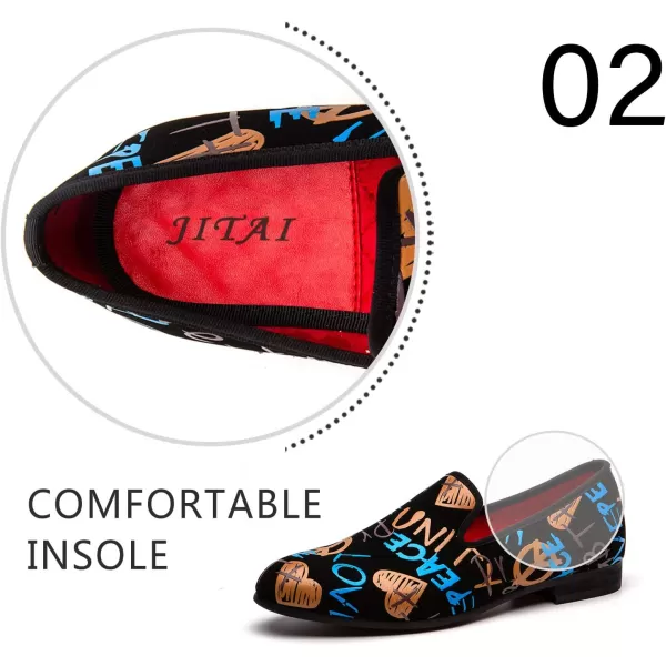 JITAI Luxury Men Shoes Black Loafers Leather Men s Casual Shoes Brand ComfortableBlack01