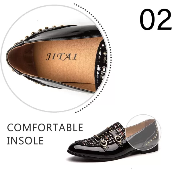 JITAI Luxury Men Shoes Black Loafers Leather Men s Casual Shoes Brand ComfortableBlack03