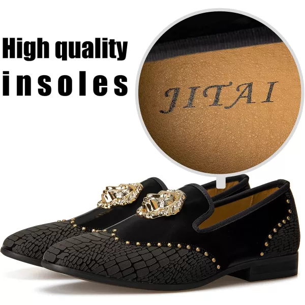 JITAI Luxury Men Shoes Black Loafers Leather Men s Casual Shoes Brand ComfortableBlack13