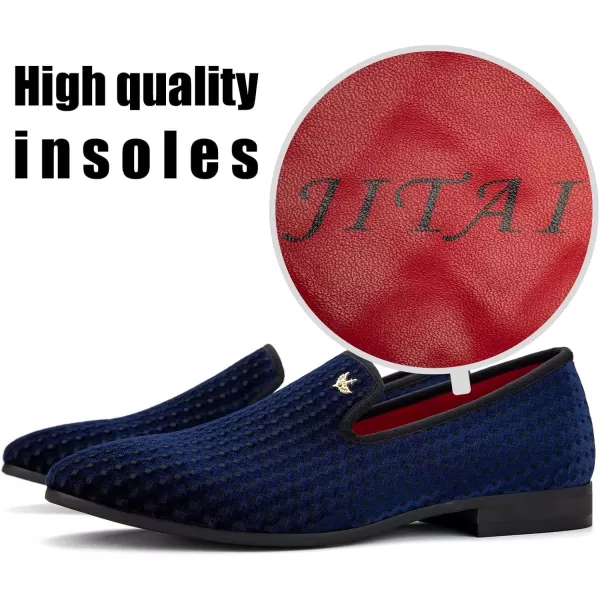 JITAI Luxury Men Shoes Black Loafers Leather Men s Casual Shoes Brand ComfortableBlue13