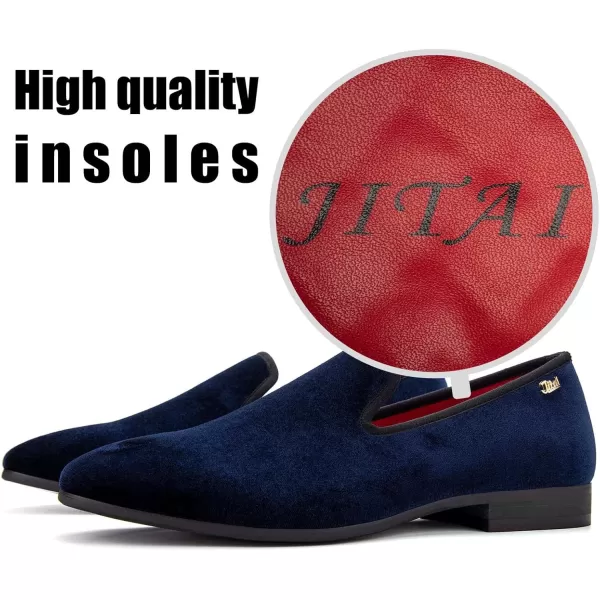 JITAI Luxury Men Shoes Black Loafers Leather Men s Casual Shoes Brand ComfortableBlue15