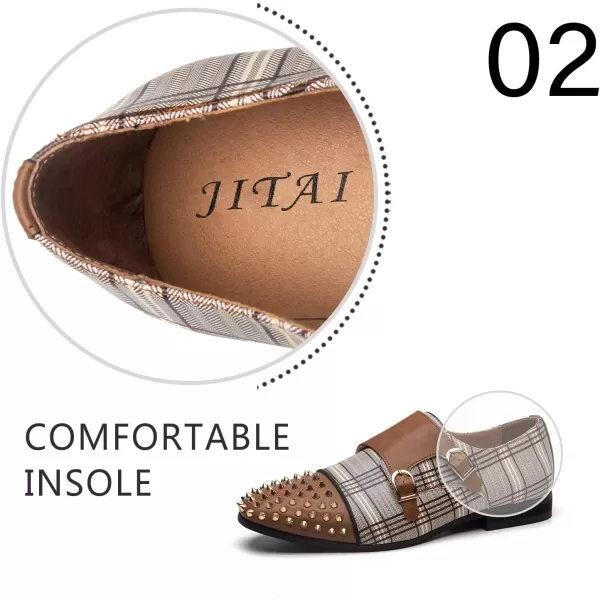 JITAI Luxury Men Shoes Black Loafers Leather Men s Casual Shoes Brand ComfortableBrown05