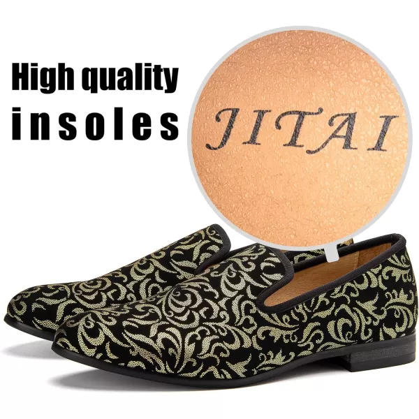 JITAI Luxury Men Shoes Black Loafers Leather Men s Casual Shoes Brand ComfortableGlod02