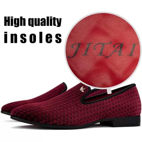 JITAI Luxury Men Shoes Black Loafers Leather Men s Casual Shoes Brand ComfortableRed14