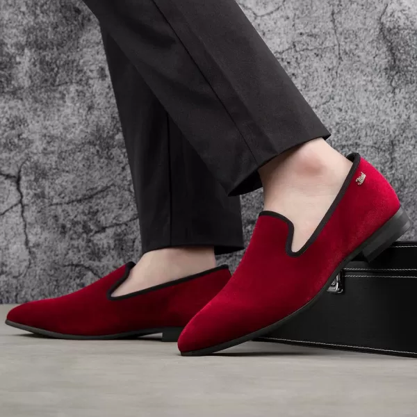 JITAI Luxury Men Shoes Black Loafers Leather Men s Casual Shoes Brand ComfortableRed15