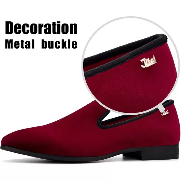 JITAI Luxury Men Shoes Black Loafers Leather Men s Casual Shoes Brand ComfortableRed15