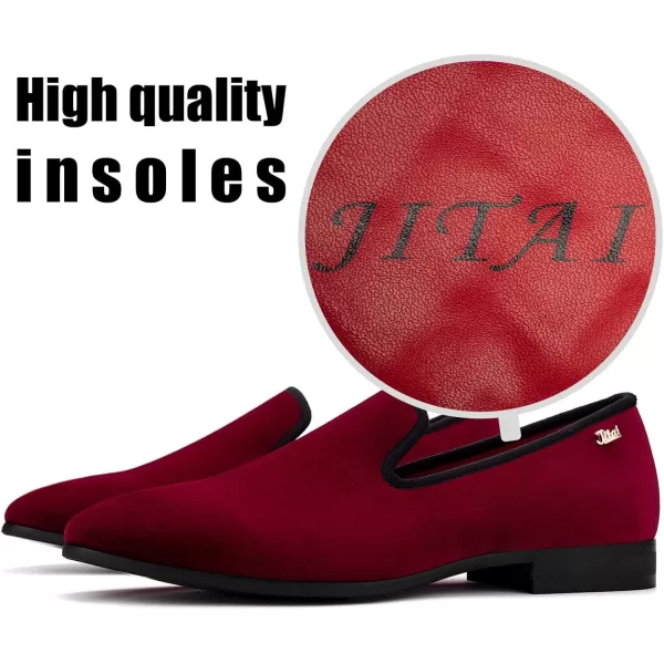 JITAI Luxury Men Shoes Black Loafers Leather Men s Casual Shoes Brand ComfortableRed15