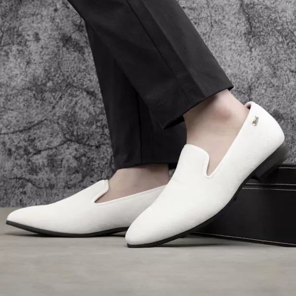JITAI Luxury Men Shoes Black Loafers Leather Men s Casual Shoes Brand ComfortableWhite15