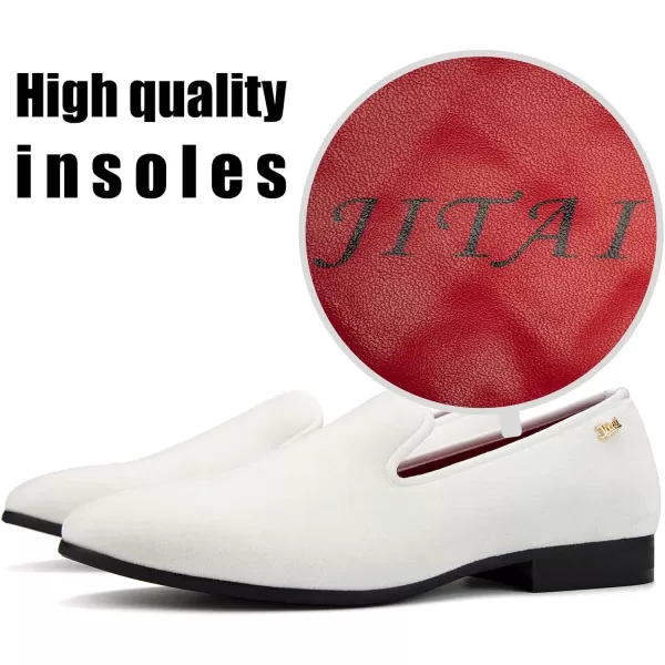 JITAI Luxury Men Shoes Black Loafers Leather Men s Casual Shoes Brand ComfortableWhite15