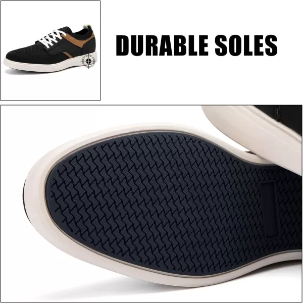 JITAI Mens Dress Sneakers Oxfords Casual Business Shoes Fashion Comfortable Walking ShoesBlack06