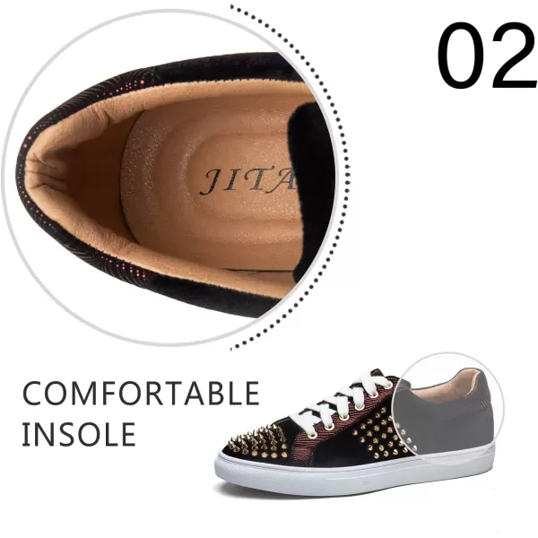 JITAI Mens Fashion Sneakers Shoes Casual Shoes Brand Design Fashion ShoesBlack08
