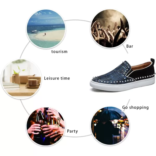 JITAI Mens Fashion Sneakers Shoes Casual Shoes Brand Design Fashion ShoesBlue09