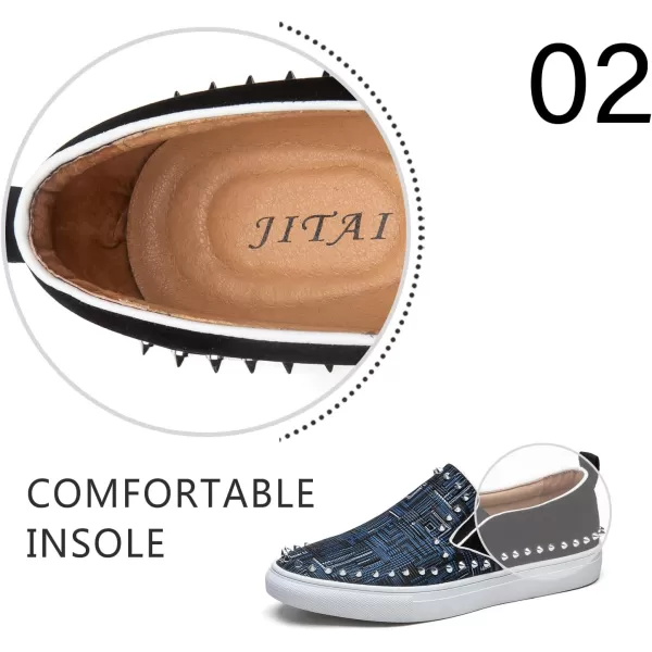 JITAI Mens Fashion Sneakers Shoes Casual Shoes Brand Design Fashion ShoesBlue09
