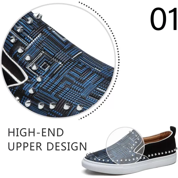 JITAI Mens Fashion Sneakers Shoes Casual Shoes Brand Design Fashion ShoesBlue09