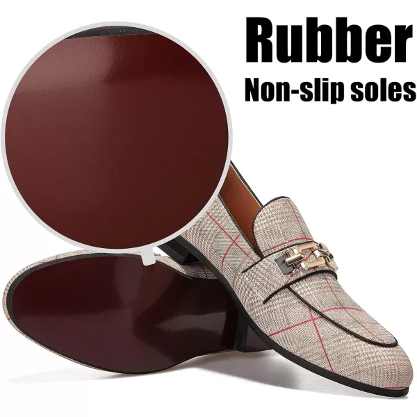 JITAI Mens Leather Shoes Pattern Printing Mens Dress Loafer Shoes Slipon Casual Loafer Smoking SlipperWhite01