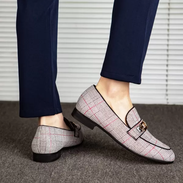 JITAI Mens Leather Shoes Pattern Printing Mens Dress Loafer Shoes Slipon Casual Loafer Smoking SlipperWhite01