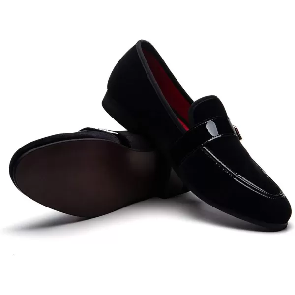 JITAI Mens Lindford Moc Toe Bit Slipon Penny Loafer Party ShoesBlackButton