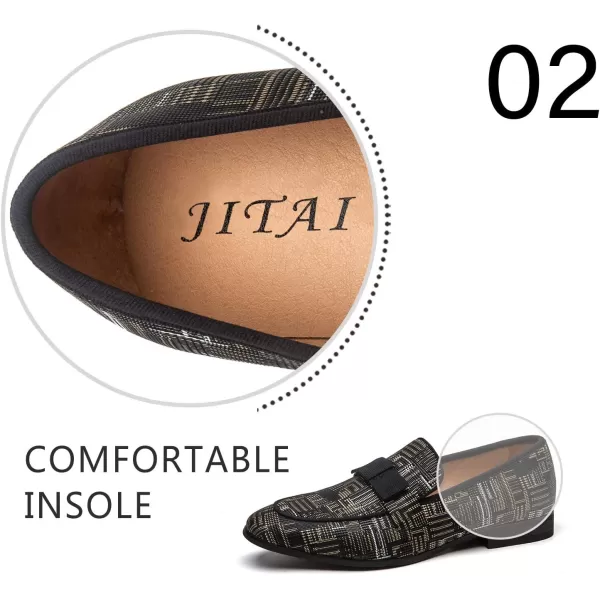 JITAI Mens Lindford Moc Toe Bit Slipon Penny Loafer Party ShoesGold04