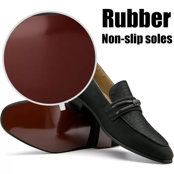 JITAI Mens Loafers Shoes Pattern Printing Mens Dress Loafer Shoes Slipon Casual Loafer Smoking SlipperBlack20