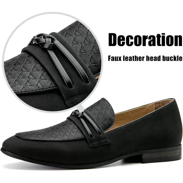 JITAI Mens Loafers Shoes Pattern Printing Mens Dress Loafer Shoes Slipon Casual Loafer Smoking SlipperBlack20