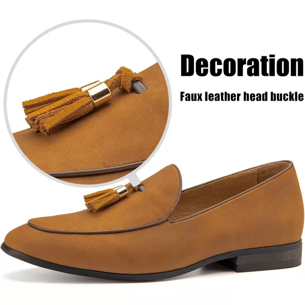 JITAI Mens Loafers Shoes Pattern Printing Mens Dress Loafer Shoes Slipon Casual Loafer Smoking SlipperBrown15
