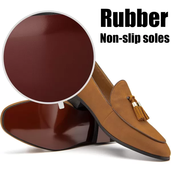 JITAI Mens Loafers Shoes Pattern Printing Mens Dress Loafer Shoes Slipon Casual Loafer Smoking SlipperBrown15
