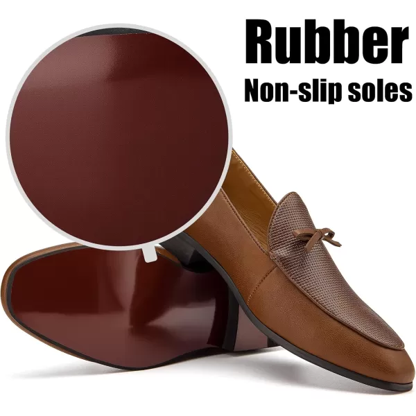 JITAI Mens Loafers Shoes Pattern Printing Mens Dress Loafer Shoes Slipon Casual Loafer Smoking SlipperBrown18