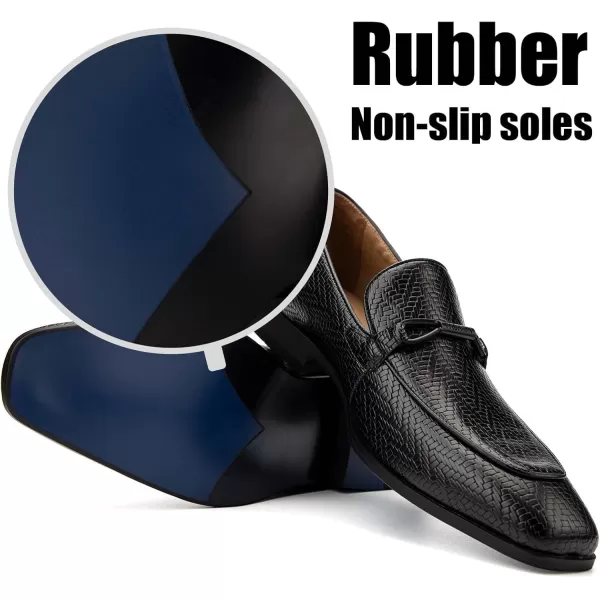JITAI Mens Loafers Shoes Slip On Driving Shoes Casual Dress Loafer Business Fashion ShoesBlack02