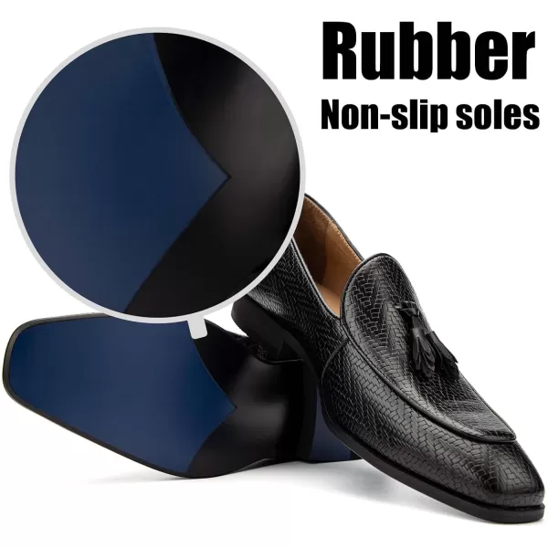 JITAI Mens Loafers Shoes Slip On Driving Shoes Casual Dress Loafer Business Fashion ShoesBlack03